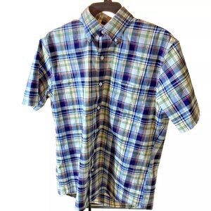 Lands End Short Sleeve Non Iron Twill Button Shirt Size Small 14